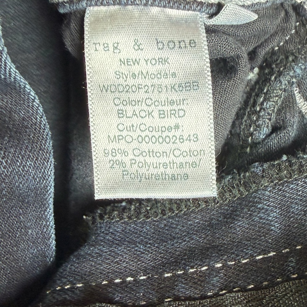 Rag & Bone Skinny Jeans Women’s Size 27 Dark Wash Stretch Denim - Picture 8 of 12